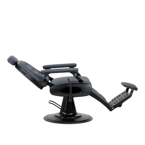Gabbiano Francesco barber chair in graphite with brushed black frame (153413)