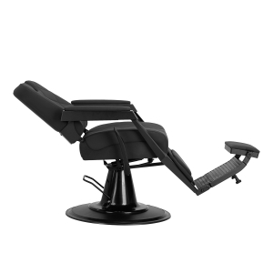 Gabbiano barber chair Bruno with black frame Black  (153407)