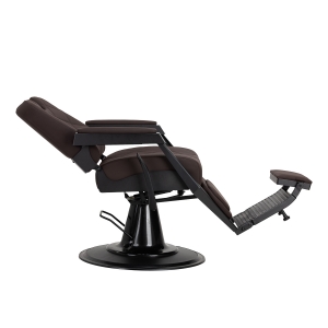 Gabbiano barber chair Bruno with black frame Brown  (153408)