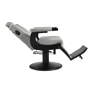 Gabbiano Levi barber chair with black frame gray without stitching at the back (154192)