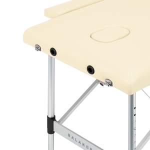BALANCE aluminium folding massage table 2 segment cream (155270)