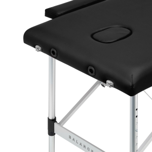 BALANCE aluminium folding massage table 2 segment black (155271)