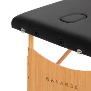 BALANCE wooden folding massage table 3 segment black (155277)