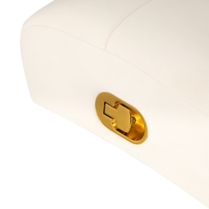 Sillon Umbra white eyelash treatment chair with gold base (155739)