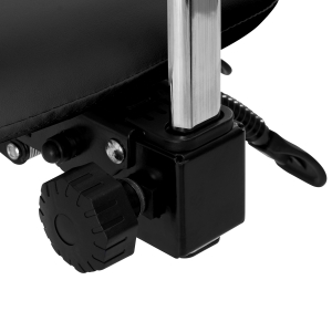 Cosmetic stool Giovanni 1004 black with silver base (141630)