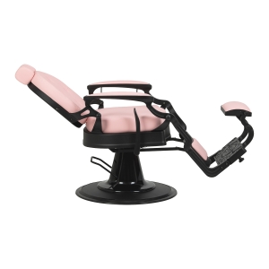 Barber chair Gabbiano President pink with black base (155248)