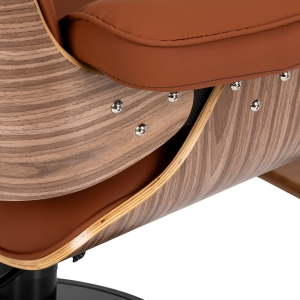 Hairdressing chair Gabbiano Florencja in brown with a black base (155652)