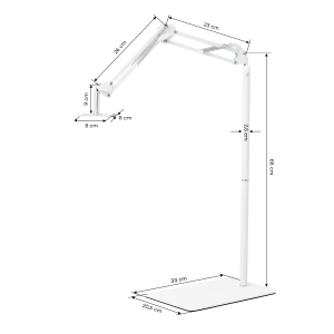 Pedicure lamp stand white (155737)