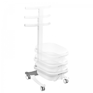 ACTIVESHOP Comfort pedicure tray on wheels with lift function