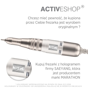 ACTIVESHOP Saeyang Nail Drill Machine Marathon Mighty White + SH20N