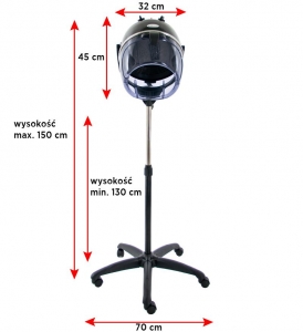 Gabbiano standing dryer li-202s two speeds black (108038)