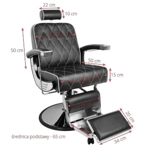 Gabbiano Barber Chair Imperial  Black  (112449)