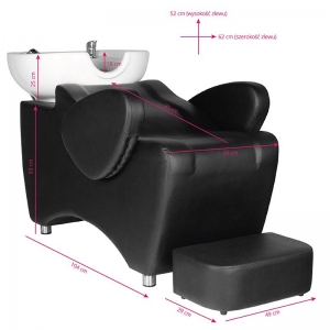 Hair system hsb46 hairdressing wash unit black (126391)