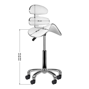 Roll speed am-880 cosmetic stool white (126430)