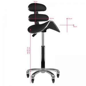 Roll speed am-880 black high cosmetic stool (126431)
