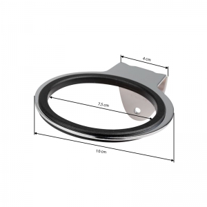 Wall-mounted holder for a hair dryer q96 chrome (129184)