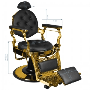 Gabbiano barber chair giulio gold black (132537)