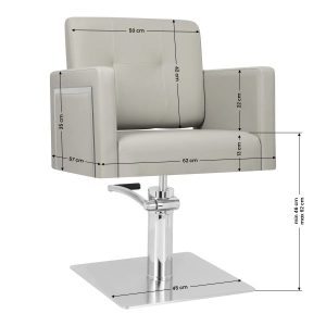 Gabbiano hairdressing chair Bergamo grey (137108)
