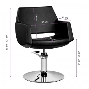GABBIANO HAIRDRESSING CHAIR SANTIAGO BLACK (138338)