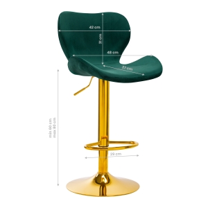 BAR STOOL QS-B15 VELVET GREEN (141187)