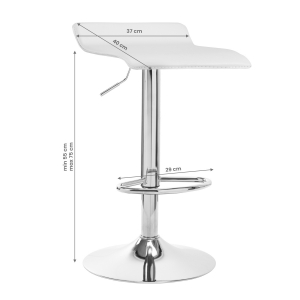 BAR STOOL QS-B08 WHITE (141193)