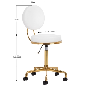 COSMETIC STOOL H5 WHITE GOLD (140260)