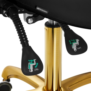Giovanni cosmetic stool 1004 gold black (147848)