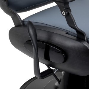 Gabbiano Francesco barber chair in graphite with brushed black frame (153413)