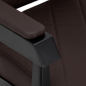 Gabbiano barber chair Bruno with black frame Brown  (153408)