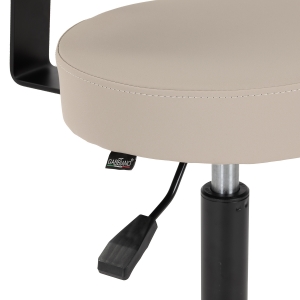 Gabbiano hairdressing stool D026 grey-beige (154214)