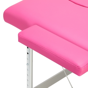 BALANCE aluminium folding massage table 2 segment pink (155282)