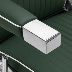 Gabbiano Visionerio barber chair green chrome frame (155243)