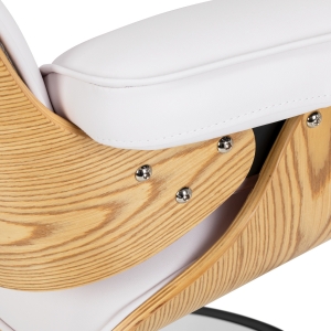 Hairdressing chair Gabbiano Florencja in white with a white base (155653)