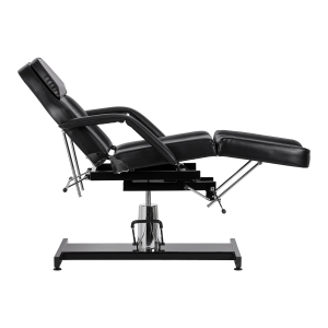 Hydraulic pedicure beauty chair Sillon 210 with rocking function and split footrest black (155680)