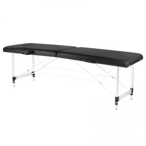 ACTIVESHOP Folding massage table, aluminum, comfort, 2 black segments