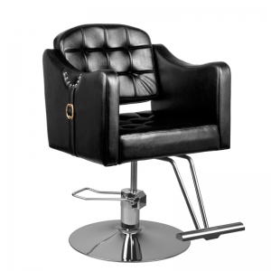 Hair system hairdressing chair 0-90 black (123788)