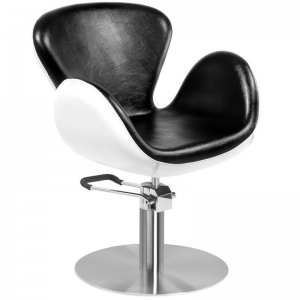 Gabbiano hairdressing chair Amsterdam black and white (111446)
