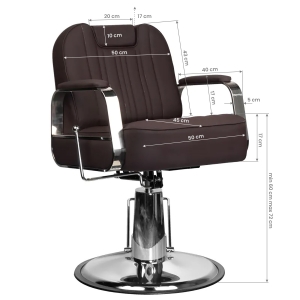 Gabbiano brown stern barber chair (125393)