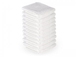 Microfiber towel 73x40cm 10pcs white (104129)