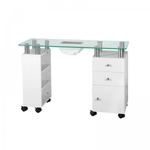 Glass desk with 013b absorber, white (104551)