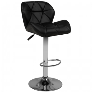 Bar stool m01 quilted adjustable black (132517)