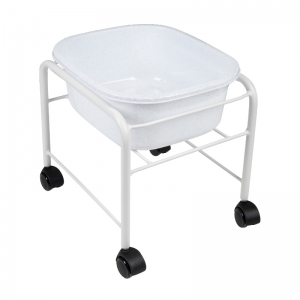 Simple pedicure tray with white wheels (131510)