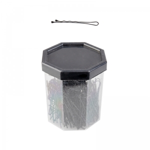 Barber pins for hair e-62 150 pcs 4.9cm black (133255)