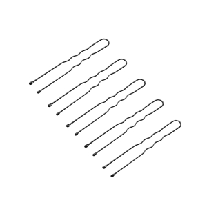 Hairdressing buns for hair e-65 300 pcs 5 cm black (133257)