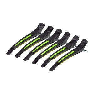 Clamps hairdressing clips for hair e-13 6 pcs 11.5 cm mix neon (133247)