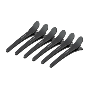 Hairdressing clamps for hair e-17 10 pcs 10.5 cm black (133249)