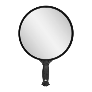 Round barber mirror with handle q-35 (133306)