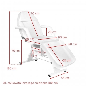 ACTIVESHOP Basic 202 cosmetic chair with trays white 