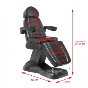 ACTIVESHOP Electric cosmetic chair lux black