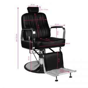 ACTIVESHOP Gabbiano barber chair patrizio black